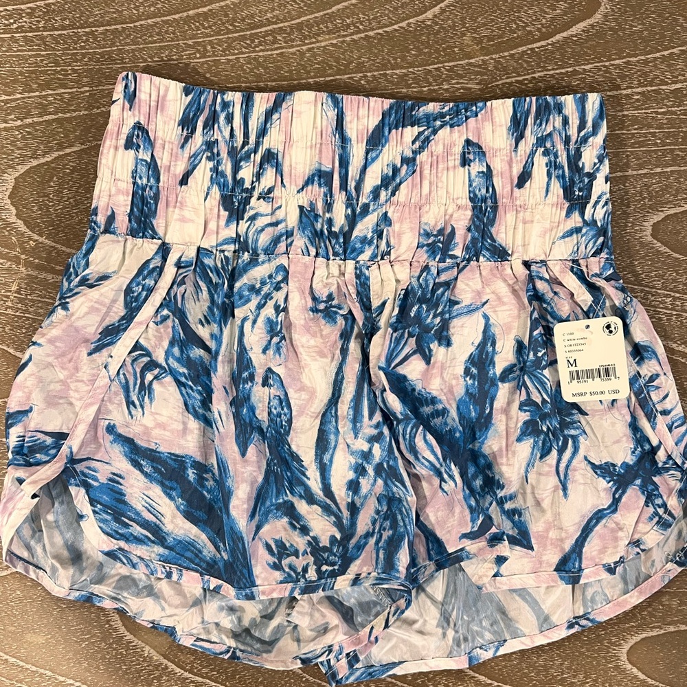 Blue and Pink Women's Shorts